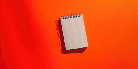 Canvas Print - Notepad on Orange Surface