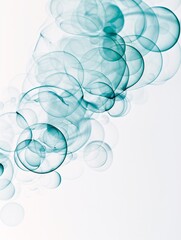 Poster - bubbles in various sizes creating an abstract pattern, organic shapes, whimsical and light. ,