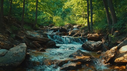 Sticker - Waterfall in the Forest