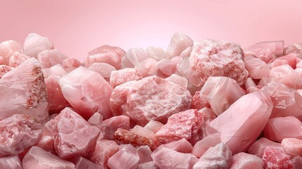 Sticker -   A pink table sits beside a white and black cat on top of a pile of pink rocks