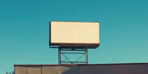 Canvas Print - Empty Billboard Building Top