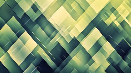 Fototapete - Seamless Abstract with Repeated Geometric Patterns in Shades of Green