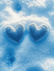 Wall Mural - Heart Shaped Snow Covers