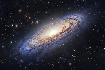 Poster - Spiral Galaxy with Bright Center