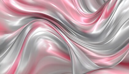 Poster - Seamless Abstract with Swirling Patterns in Grey and Pink
