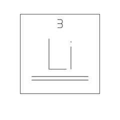 Sticker - lithium chemical icon periodic