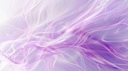 Poster - A breathtaking abstract image showcasing soft purple waves and flowing lines, ideal for contemporary modern designs