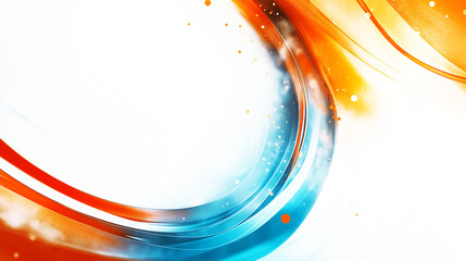 Wall Mural - Colorful abstract background with orange and blue color circle shape on white background.	