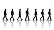 © Siasart Studio - Silhouette of men walking in a line, showcasing movement and progression.