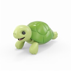 Poster - turtle character in 3D style on a white background
