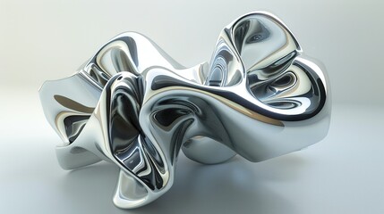 Abstract Futuristic Shape: 3D Render