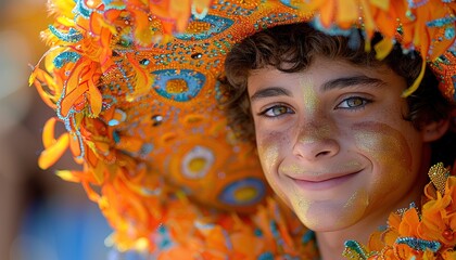 Sticker - portrait of a person with a fan