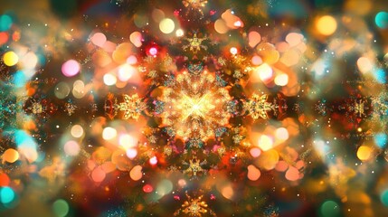 Poster - Blurred Lights Festive Magic Twinkling. Generative AI