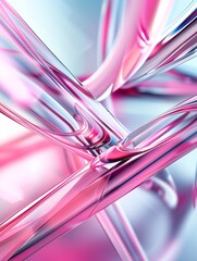 Poster - A high-energy 3D abstract background with sharp, angular forms and bright neon colors, providing a striking visual with ample copy space