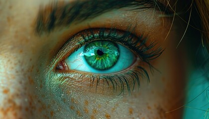 Canvas Print - close up of a female eye