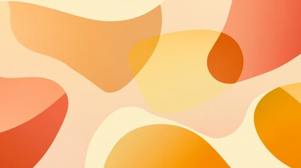 Wall Mural - A warm abstract background featuring organic shapes in shades of orange and yellow, creating a soothing visual effect.