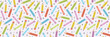 © One Pixel Studio - Cute school background with hand drawn crayons. Seamless patten design. Banner. Vector illustration