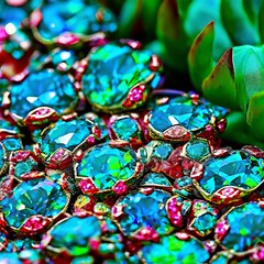 Poster - tropical rhinestones rhinestones in vibrant tropical hues like t