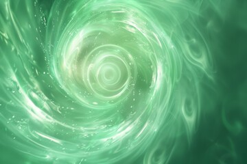 Poster - Experience a mesmerizing green swirl background enriched with soft glowing effects, ideal for various creative projects