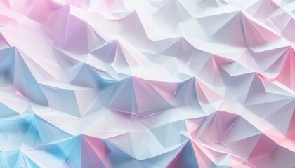 Abstract texture with pink and blue facets displayed in a soft gradient pattern