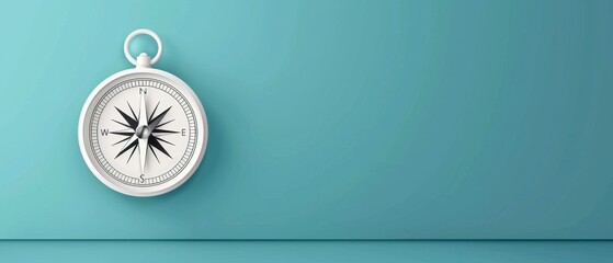 compass pointing north, plain and uncomplicated, 2d vector, minimalist style, clear and clean design