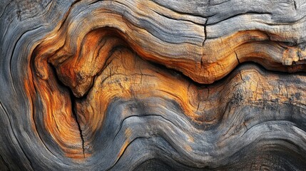 Poster - Wood texture time. Generative AI