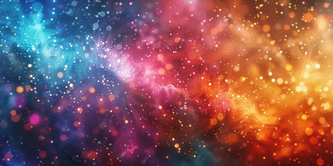 Poster - A truly mesmerizing blend of captivating colors and enchanting lights creates a stunning cosmic background