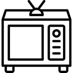 Sticker - retro tv icon 