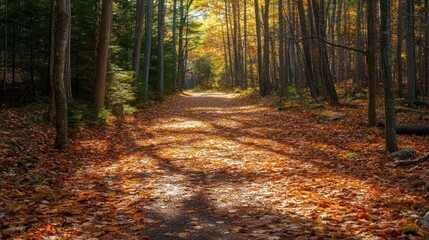 Sticker - Autumn Path in the Woods