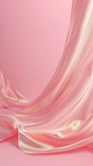 Poster - A pink fabric with a shiny texture