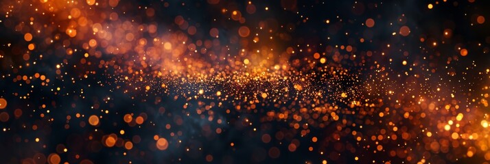 Poster - A captivating and mesmerizing background filled with glowing particles that brilliantly illuminate the cosmic space