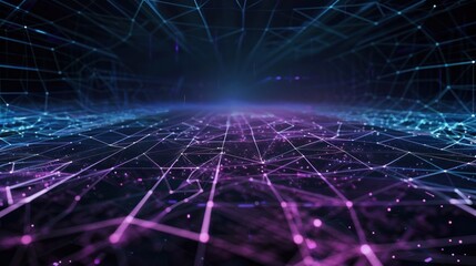 Abstract Digital Network Landscape