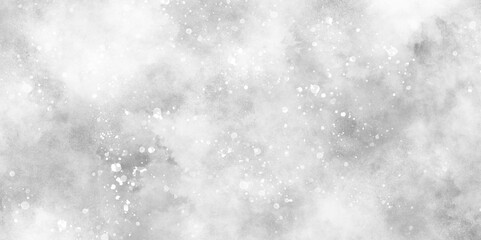 Wall Mural - white snow background with clouds, light bokeh background for design, beautiful white watercolor bac