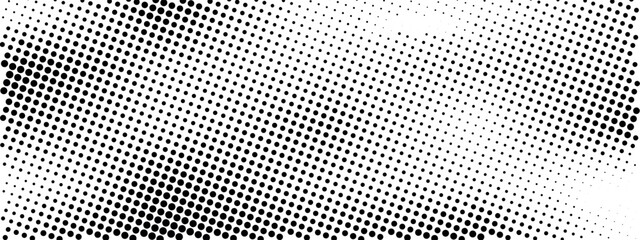 Aufkleber - Retro dotted background. Halftone dotes texture. Black and white screen wallpaper. Vector gritty backdrop.