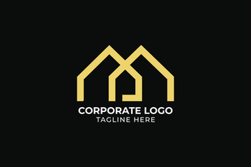 Poster - Architecture logo design, abstract construction company residential contractor home construction logo, apartment complex, construction and architecture
