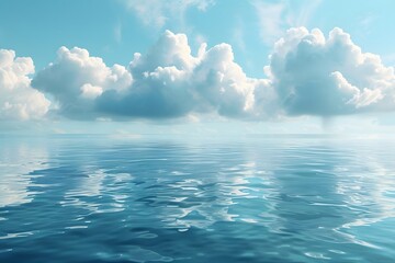 Naklejka na meble Tranquil Ocean Reflections Under a Blue Sky