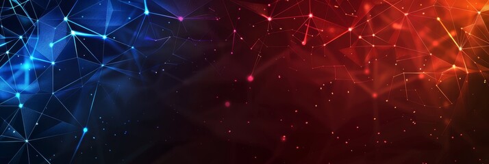 Poster - A stunning and vibrant abstract image showcasing a captivating blend of blue and red energy patterns that mesmerize