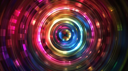 Poster - This is a captivating and mesmerizing abstract design showcasing colorful swirling and dynamic circular patterns