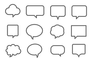 Poster - speech bubble set. speech bubbles. cloud speech bubble collection. empty speech bubbles.