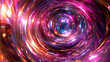 © Allah - Modern futuristic abstract background with colorful bright multicolor lines,abstract background with neon lights Circular tunnel,Vibrant purple and electric blue hues swirl around a camera lens