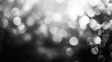 Wall Mural - A black and white bokeh background inspired by natural elements.