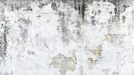 Wall Mural - An abstract background featuring the texture of an old white cement wall, with its weathered and uneven surface creating a visually interesting pattern.