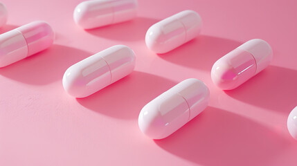 High-quality pink photo of oval suppositories displayed from an angled view, showcasing their smooth surface and uniform shape, suitable for medical or pharmaceutical use. 

