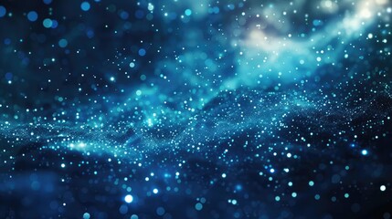 Wall Mural - Night sky filled with close-up blue stars