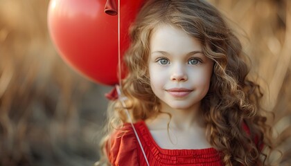 Wall Mural - child with balloon