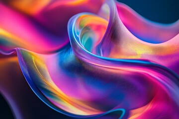 Wall Mural - Colorful swirling patterns in bright neon hues create an abstract composition that mesmerizes and captivates the viewer