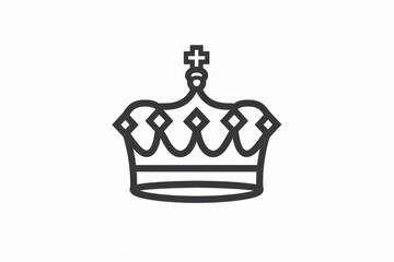 Regal minimalist crown outline symbolizing royalty in captivating visual concept