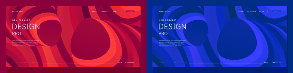 Poster - Template for the design and placement of text. An illustration for posting information. Modern stylish graphics with geometric shapes. A page for the Internet.