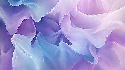 Poster - Seamless Abstract with Swirling Patterns in Lilac and Chambray Blue