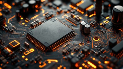 Poster - Circuit Board with Processor